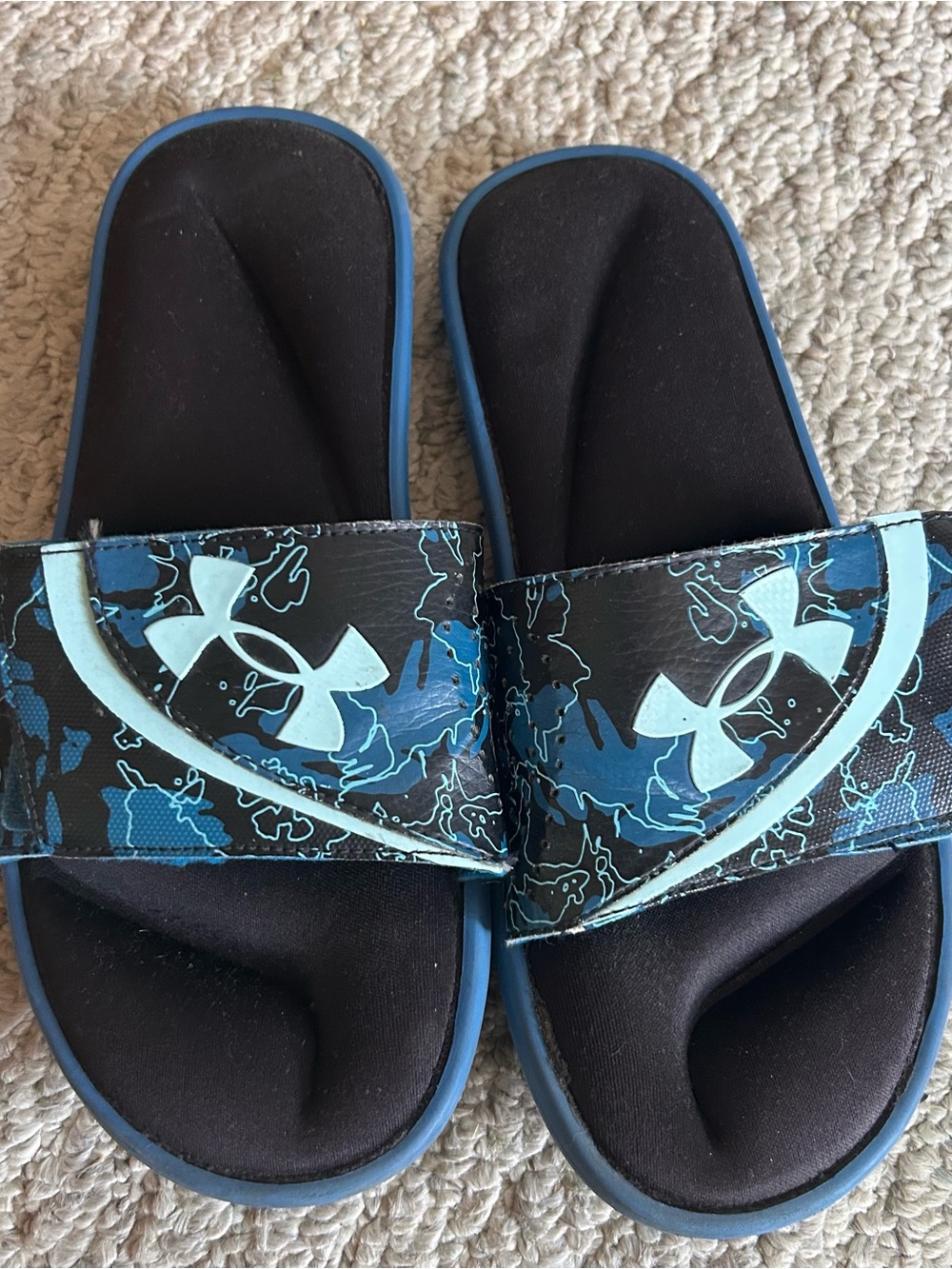 Under Armour Men's Blue Camouflage Slide Sandals
